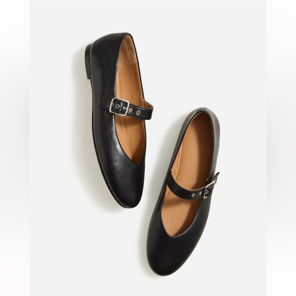 Madewell The Remy Mary Jane Flat in True Black